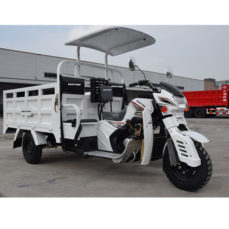 250cc козырек от солнца, 2 пассажирских сидения, грузовой трехколесный велосипед для взрослых, трицикл, Судан, Танзания