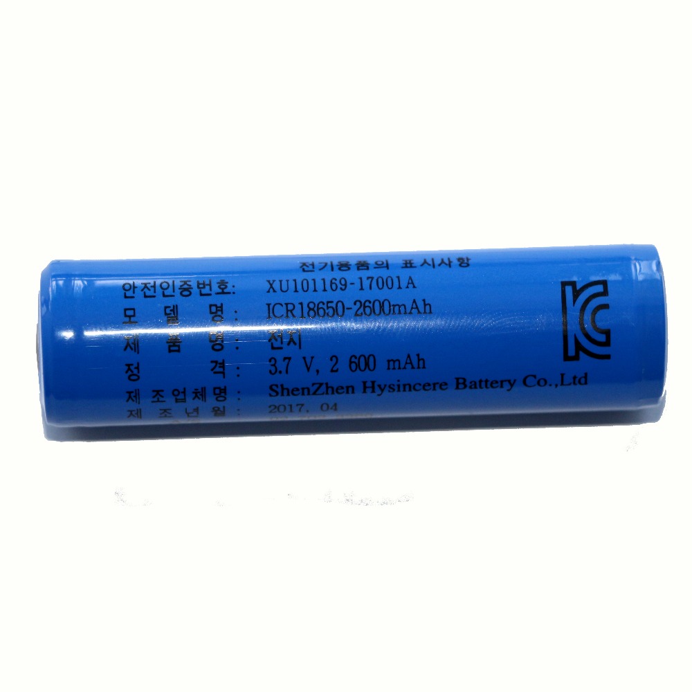 Высокое качество kc Сертификация 18650 3,7 v 2600mah литий-ионный аккумулятор kc сертификат