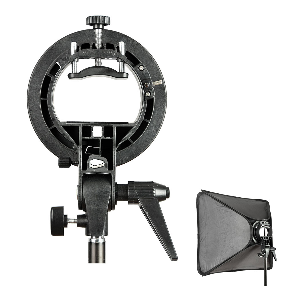 Для студии фотографии рассеиватель S-тип Speedlite кронштейн Bowens держатель + 60x60 см Softbox