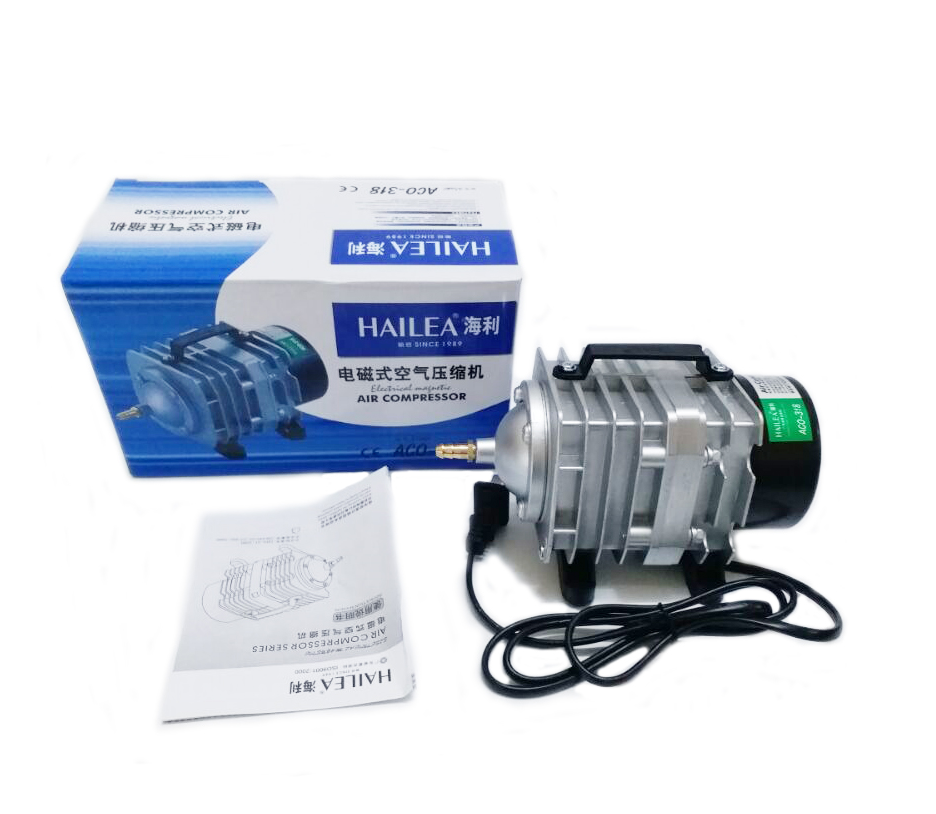 Hailea ACO-318 электромагнитный воздушный компрессор, промышленный аквариумный воздуходувка для аквариума