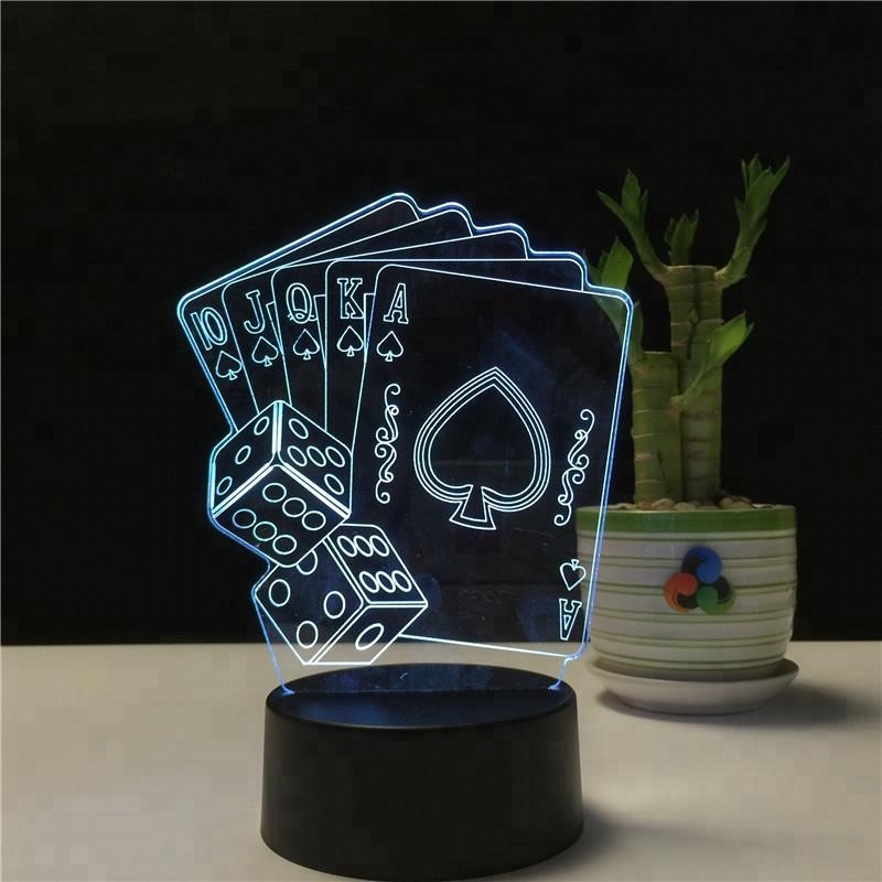 Иллюзия акриловая панель 3D светодиодный ночник основа с батареей и USB двойного назначения 3D лампа