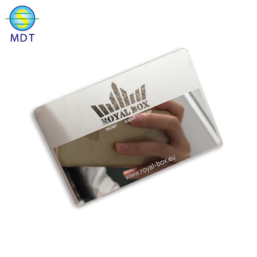 MDT тиснение Премиум металлические визитки играть подарочные карты