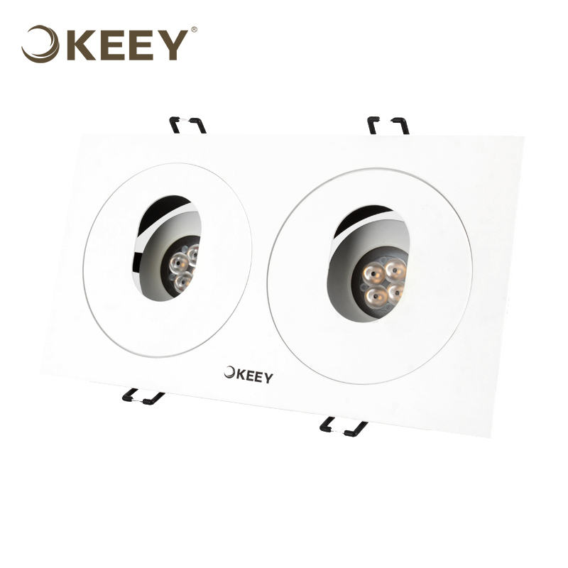 Ключ Led решетчатое освещение 20 Вт прямоугольной формы светодиодный Светодиодный светильник решетка для коммерческого использования чистый белый QYR2-GS604N-2