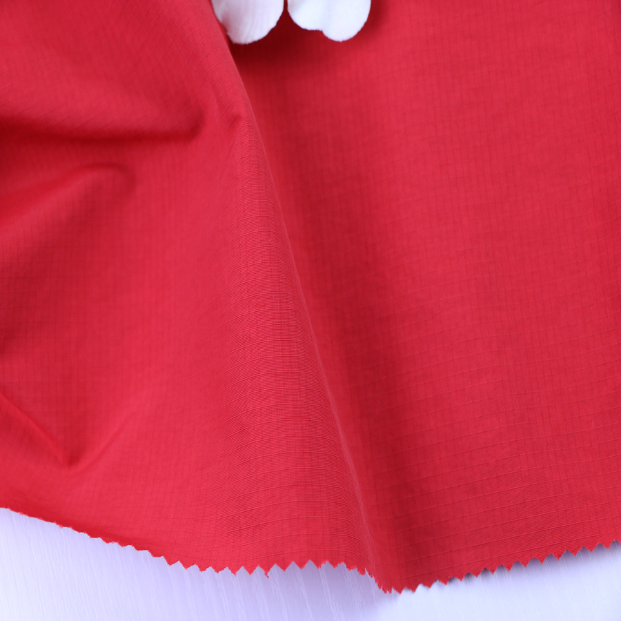 Brushed ripstop nylon taslon fabric