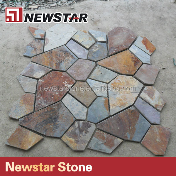 Newstar irregular shaped paver, patio slate tiles, pattern outdoor slate tile