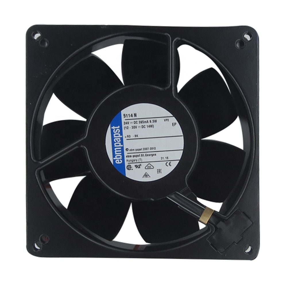 Тип 5114N 24V 9,5 W EBM-PAPST 135*135*38 мм Высокая термостойкость вентилятор
