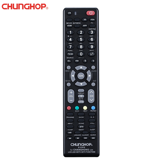 Chunghop E-C910 IR пульт дистанционного управления для LED LCD TV беспроводной контроллер замена для Changhong TVs