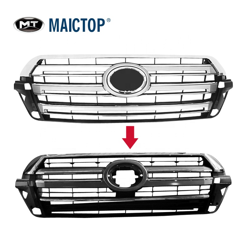 chroms front Grille 2014-2016 upgrade to 2019 for land cruiser fj200 uzj200