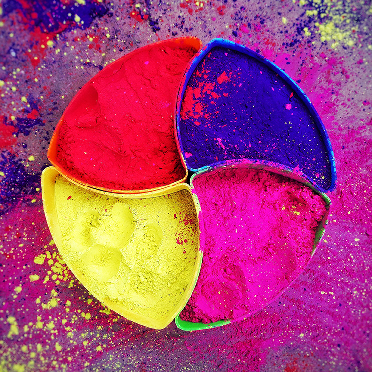 Органические нетоксичные Holi девушки фестиваль порошок