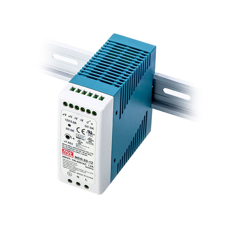Оригинальный mean well MDR-60-12 60 Вт 12 в источник питания на din-рейке