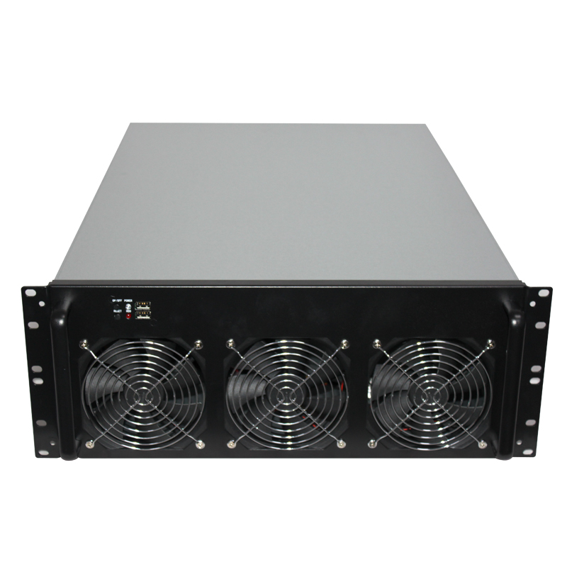 Корпус для майнинга 4U ETH/ZEC/ДРН 6x 8x gpu, высокоскоростной вращающийся шарик для рассеивания тепла