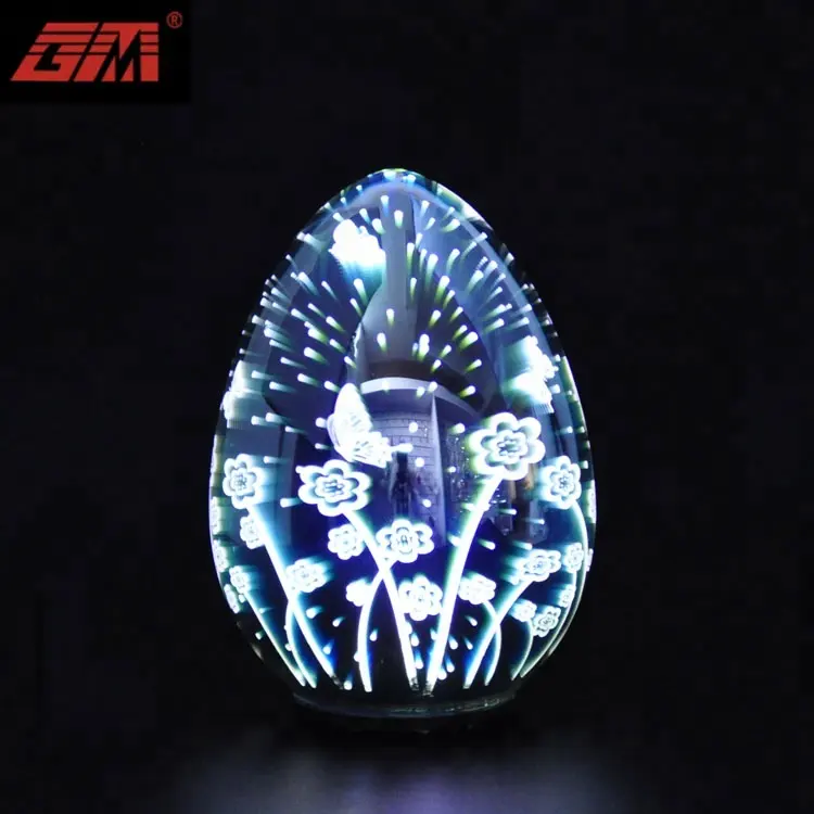 Wholesale 2021 newest products glowing effective clear glass 3D eggs
