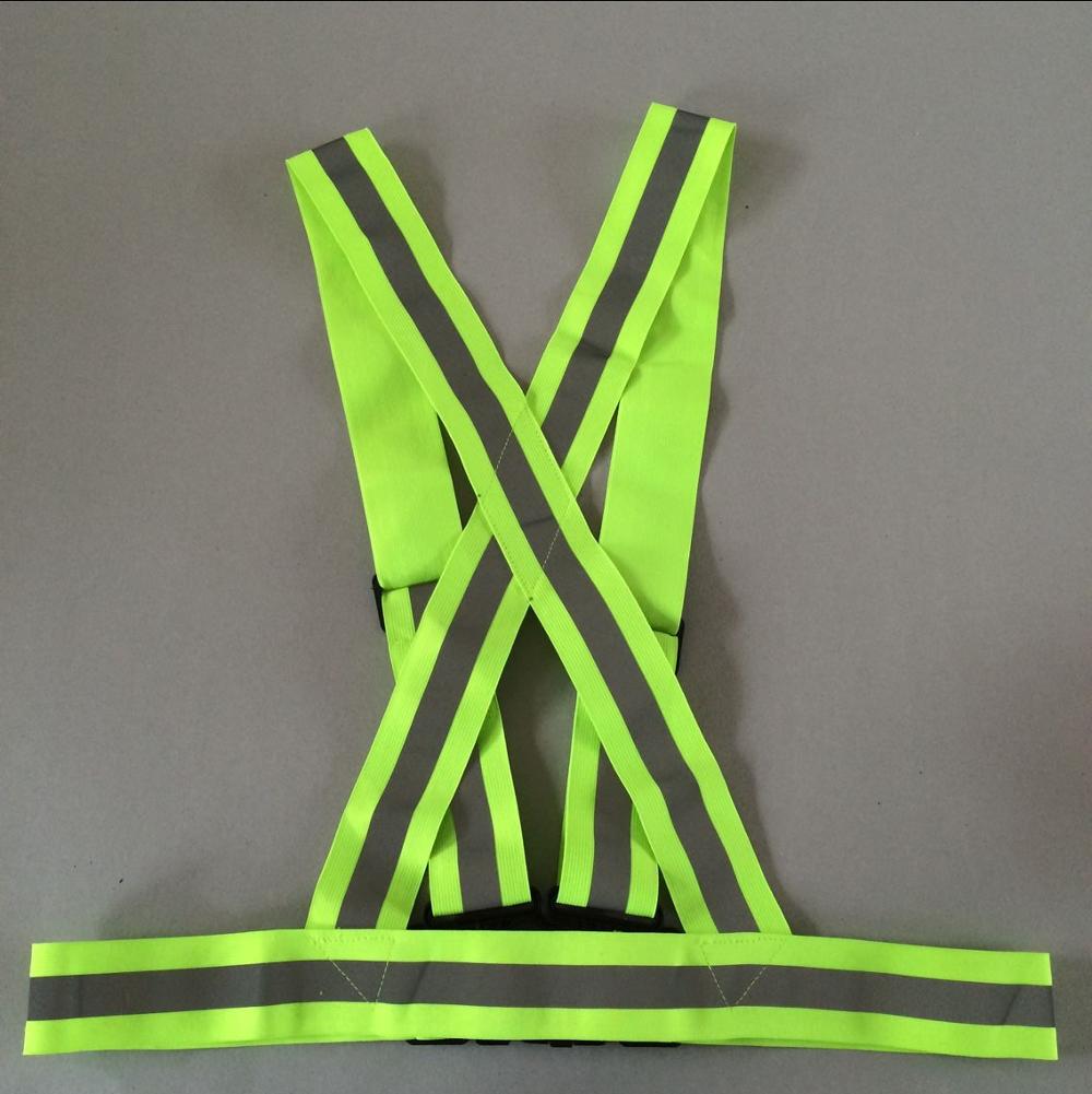 Тканевый жилет Hi Vis для бега, езды на велосипеде, Светоотражающий Жилет с ремнем