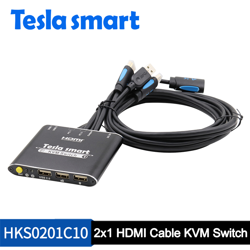 4 К 30 Гц 2x1 HDMI кабель KVM переключатель 2 порта