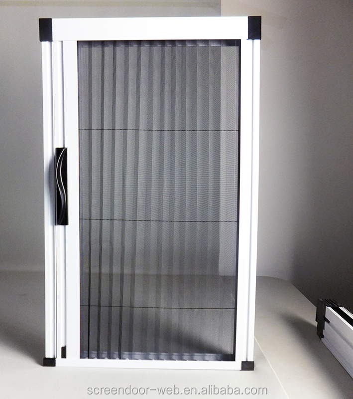DIY метизы экрана дверного плиссировкой плиссированная сетки невидимых насекомых скрининг