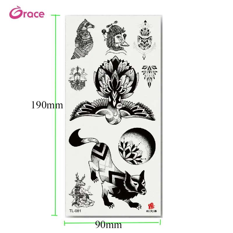 TL 81-120 colourful temporary tattoo sticker for fashion decoration water transfer water proof sticker tattoo