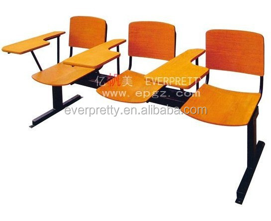 3 Seater стул для студента колледжа деревянный делая стул для обучения столы и стулья школы