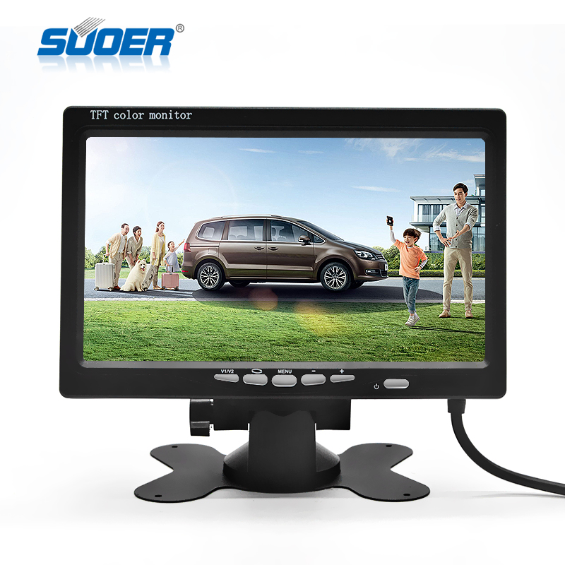 12/24V TFT lcd 7 дюймов Автомобильный монитор заднего вида для контроля уровня сахара в крови с 2AV интерфейс для шины для грузовиков