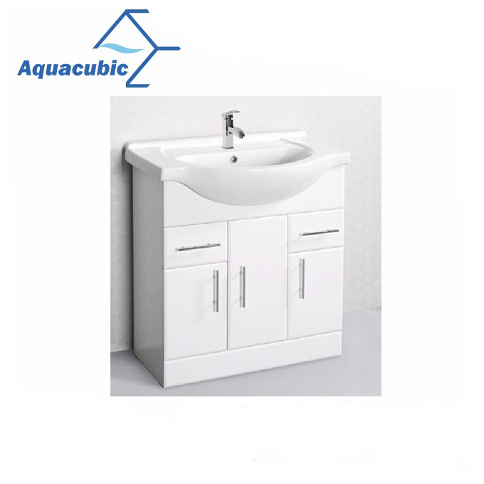 Aquacubic, хит продаж, австралийская Новая Зеландия, Европейский стиль, МДФ, ПВХ, белый, современный стиль, мебель для ванной комнаты, шкаф, туалетный столик