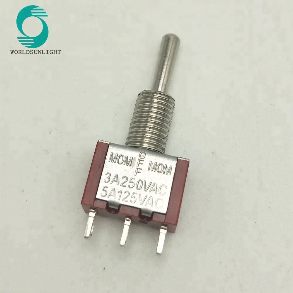MTS-123 (ON)-OFF-(ON) 3A 250VAC 3 PIN mini momentary toggle switch