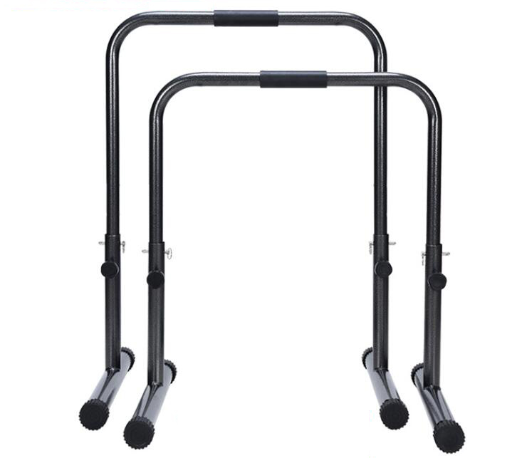 New Adjustable Height Gymnastic Fitness push up parallette Dip Station bar lebert equalizer stands