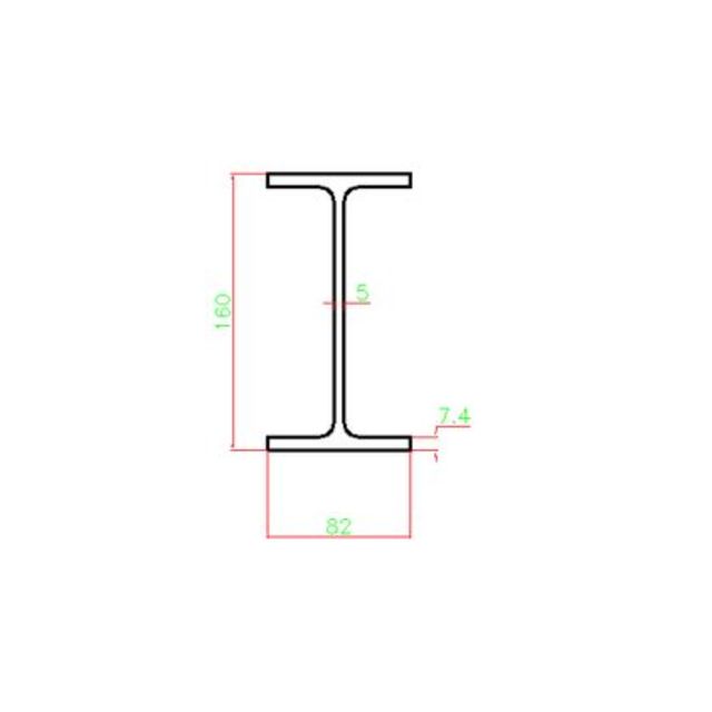 Профили из конструкционной стали, горячекатаная углеродистая сталь IPE 160 beam