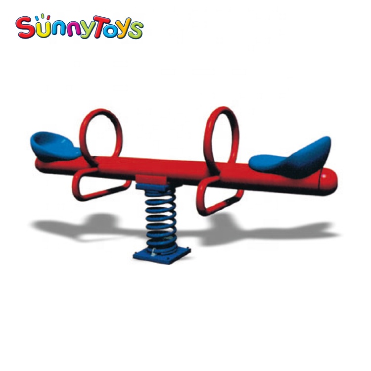 spring seesaw, plastic two seats seesaw, spring park seesaw
