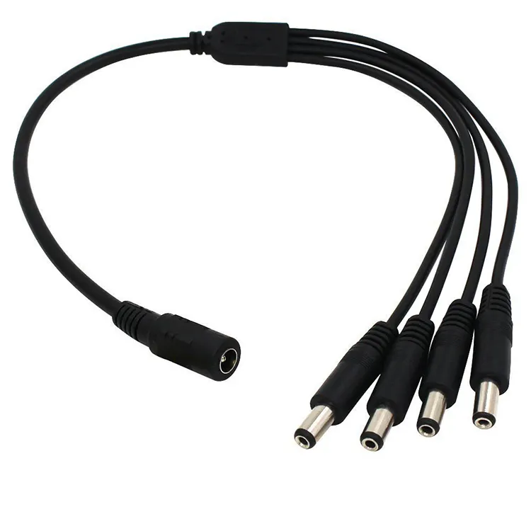 4 in 1 DC Cable 5.5mm*2.1mm/2.5mm Male to Female DC Power Cable