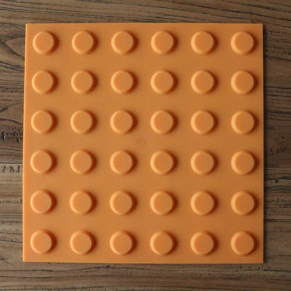 Rubber Tactile Tile Anti-slip Rubber PVC/TPU Tactile Paving Tile Used In Floor