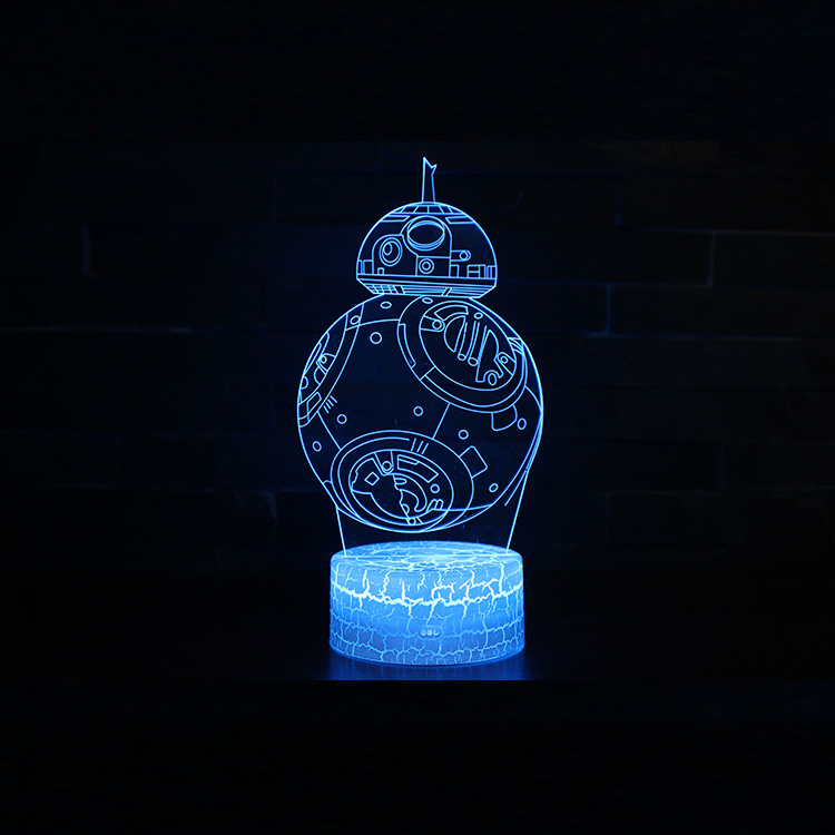 Акриловые ночники различные цвета светильник Led 3d эффект