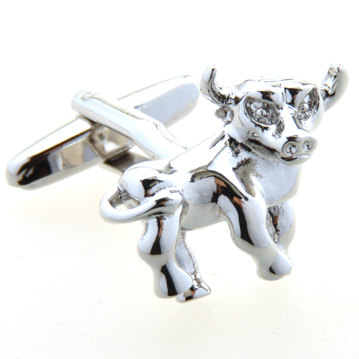 Cufflink making machine cheap animal bull cufflinks
