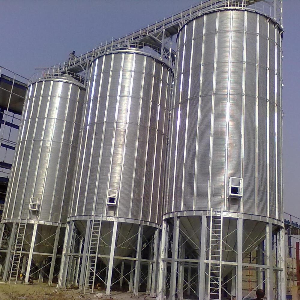 Steel plate grain silos prices for grain processing plant