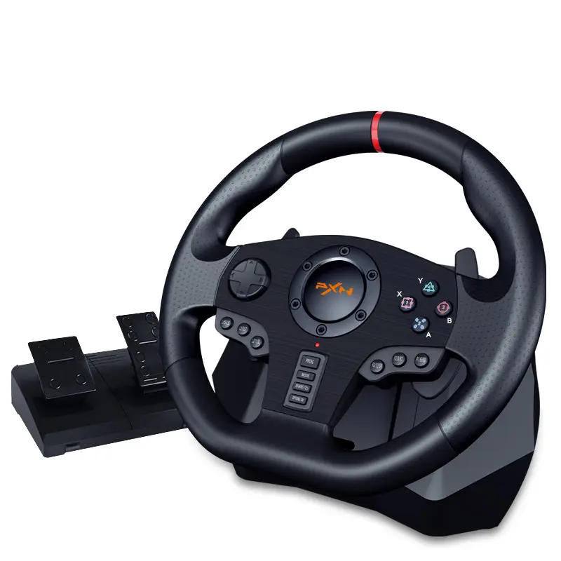 900 Degree Turning Angle Audio Communication Anti-slip Grip Gaming Racing Wheel for PC PS3 PS4 XBOX one Xbox 360 Switch