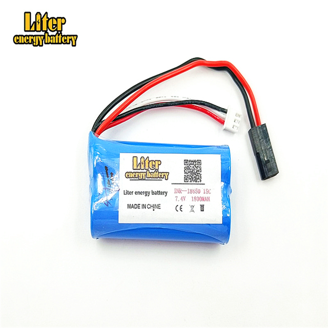 7.4V 1800mah 15c 18650 power lithium battery 1800Mah battery pack for remote control helicopter