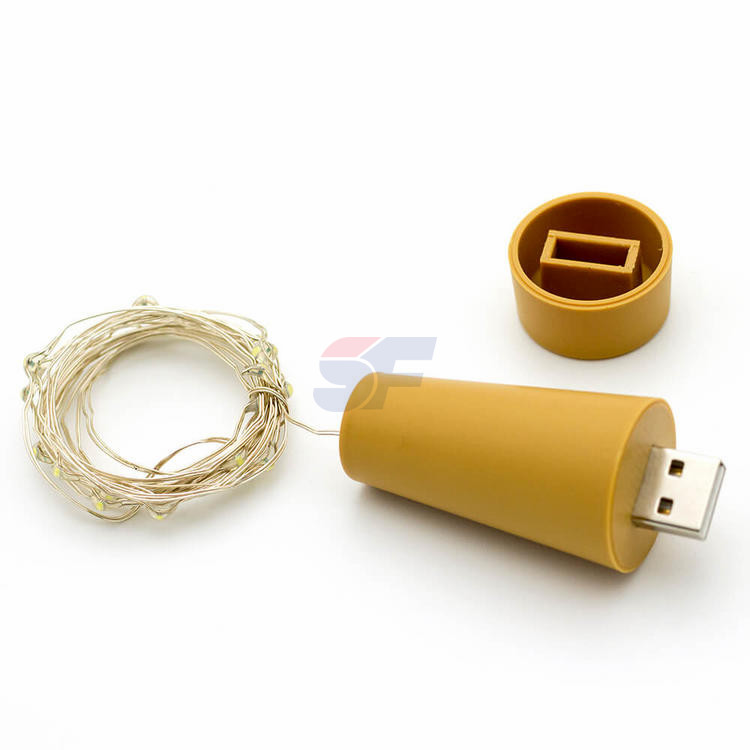 Лампа для бутылки, пробка для винной бутылки, USB, лампы в форме пробки из теплой белой меди для свадьбы, Рождества, улицы, праздника, сада,