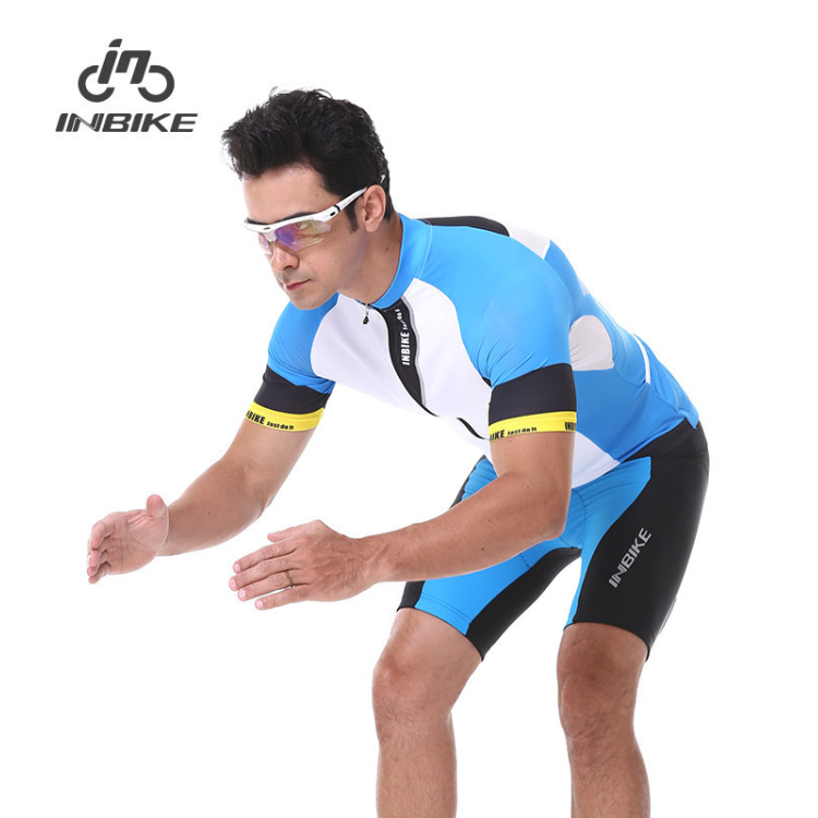 INBIKE OEM профессиональная команда Велоспорт Джерси наборы велосипеда для мужчин костюмы с коротким рукавом