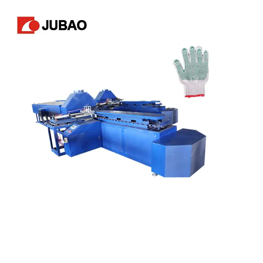 Dotting pvc on cotton hand gloves making machine