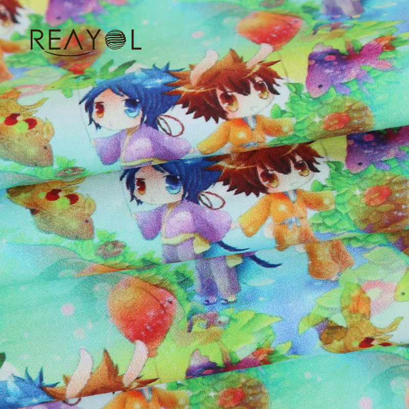 Competitive price woven printed child summer clothes wholesale poplin fabric