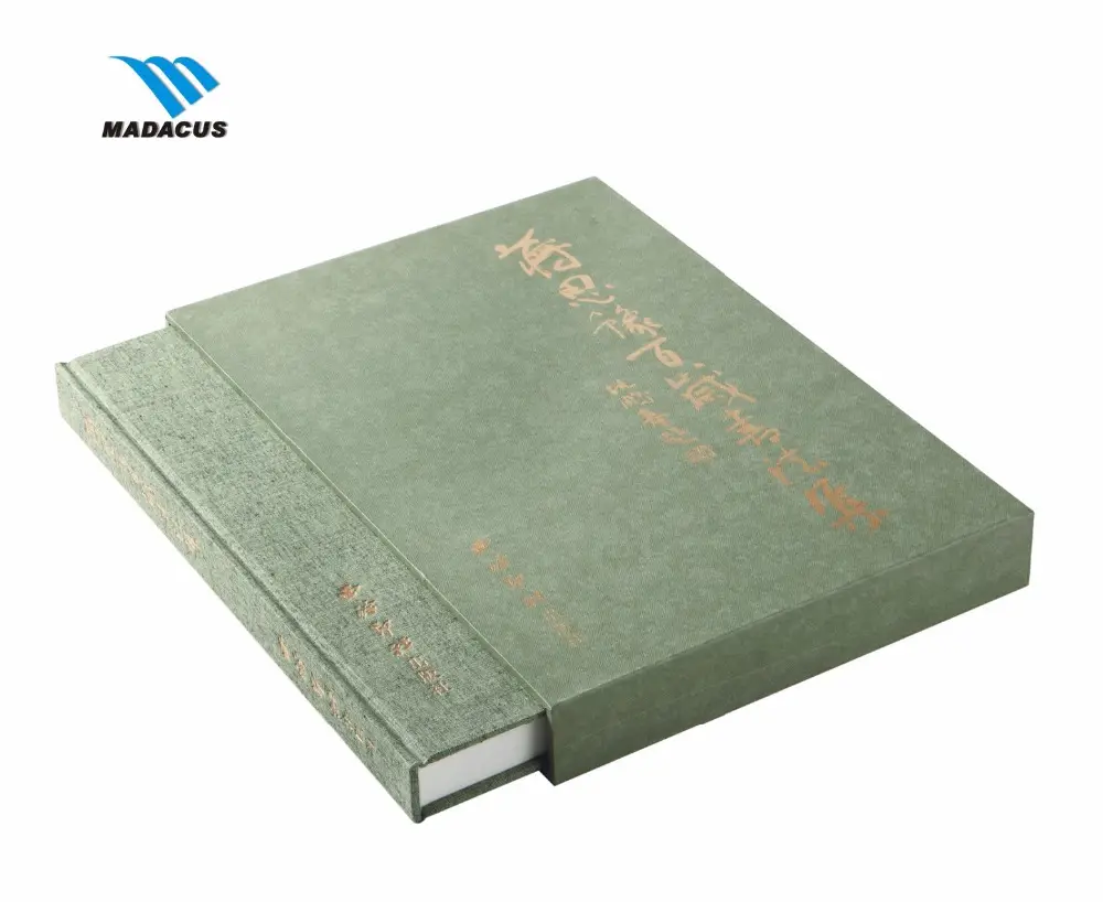 High class hard cover slip case bound book printing