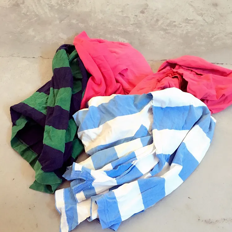 100% Cotton Mixed Colored T-shirt Wiping Cleaning Rags