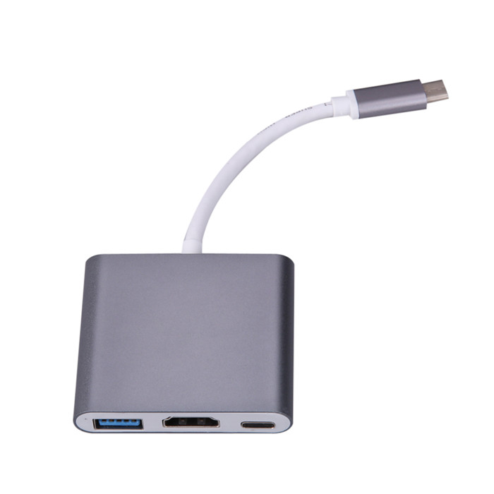 3 in 1 Usb 3.1 type c to 4K hdmi usb 3.0 type c female cable adapter converter hub