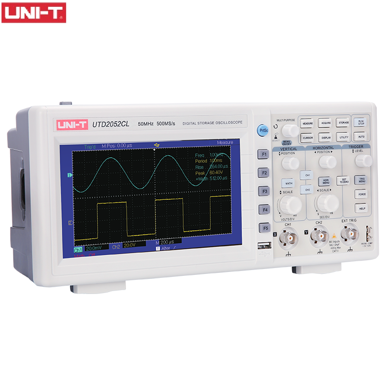 UNI-T UTD2052CL 2 канала 50 МГц 500 мс/с цифровой осциллограф