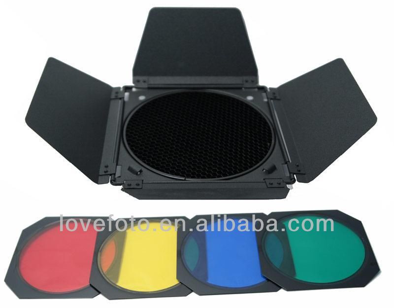 Фотостудия Flash Barndoor Honeycomb Barndoor 4 цвета гели Barndoor -- 98 мм