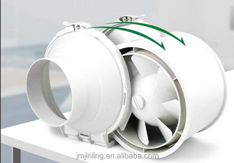AC Silence 5 inch Plastic Electric inline duct fan