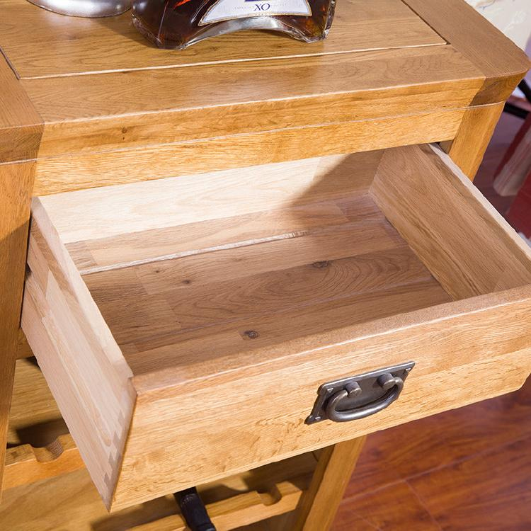 American Frame Structure Storage Pure Oak Wine Cabinet