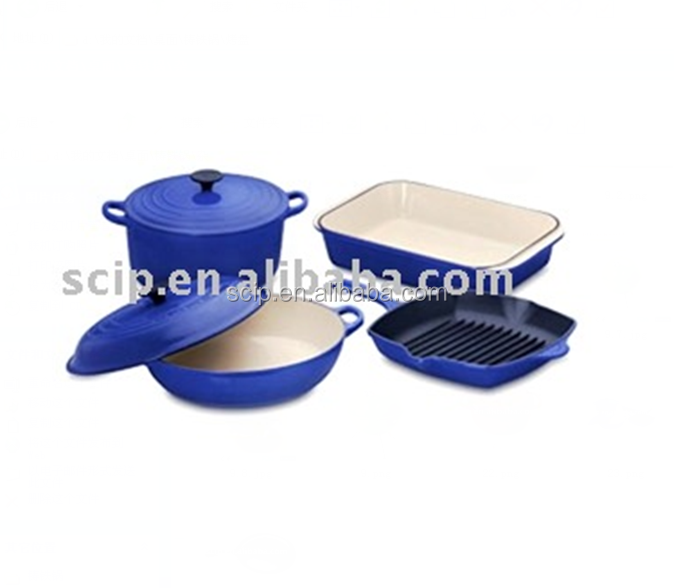enameled cast iron casserole pot sauce pan