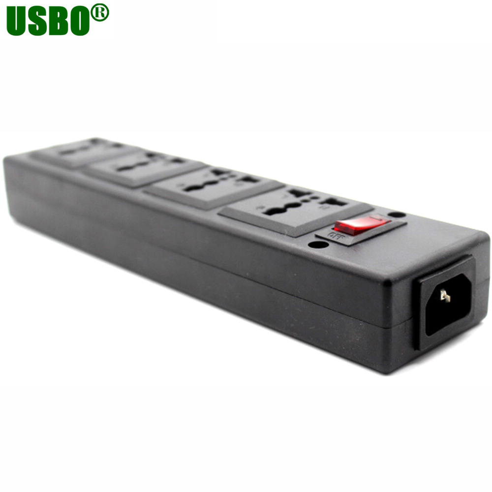 Многофункциональная розетка 250 В 13a 4 разъема IEC320 универсальная C13 C14 PDU розетка удлинитель
