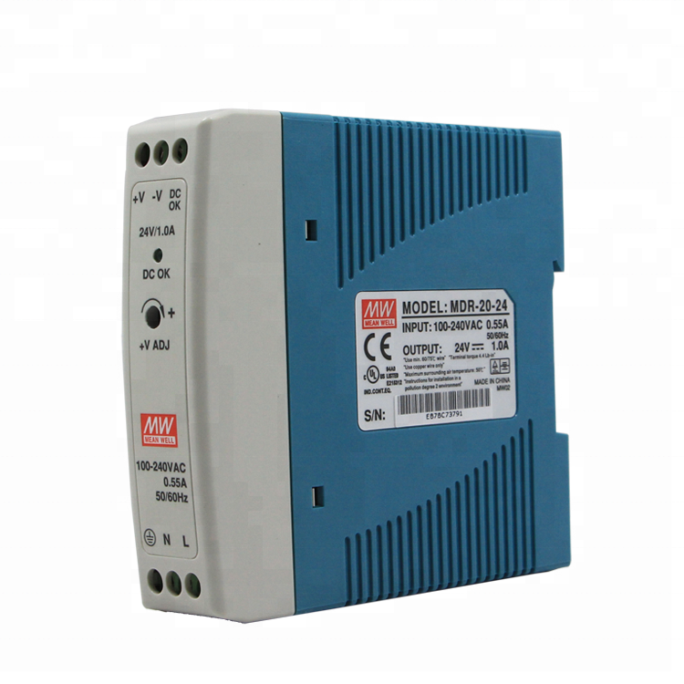 Meanwell MDR-20-24 24VDC 1A din-рейка источник питания