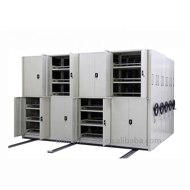 Modern school library furniture file storage compact shelving, movable book shelf shelves