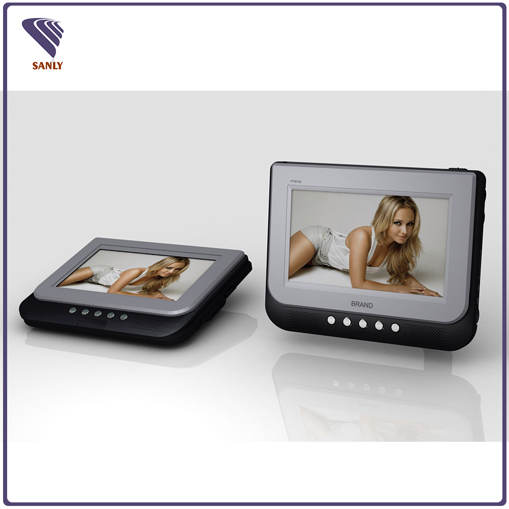 2018 NEW design waterproof Portable dvd player with Dual Screen
